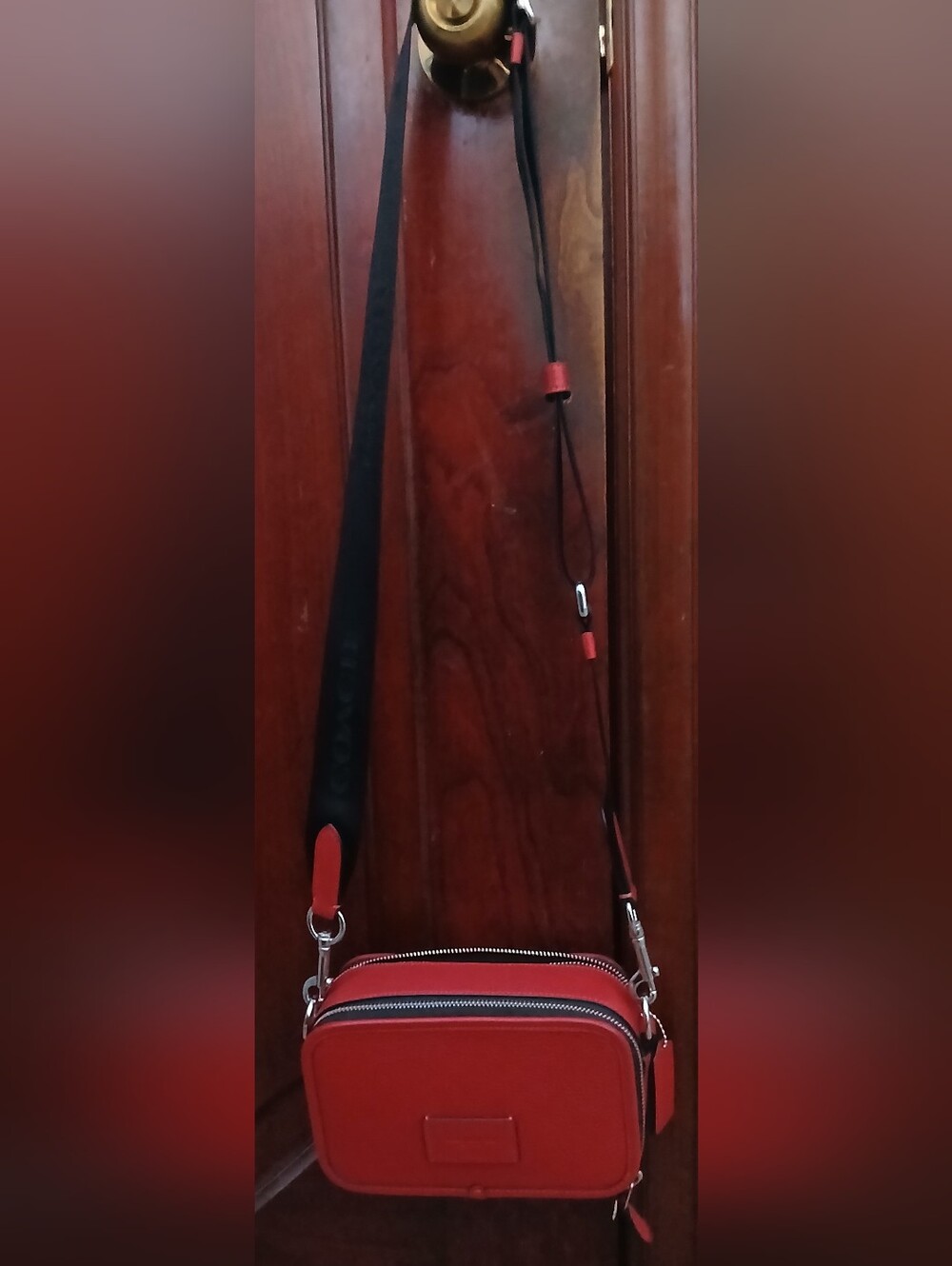 Coach Wyatt Red Crossbody Camera Bag - Men